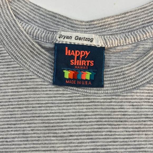 Vintage 90’s Grey Stripe Pro Bowl T-shirt - Picture 3 of 6